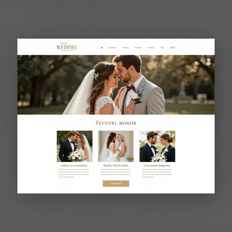 Digital wedding website preview